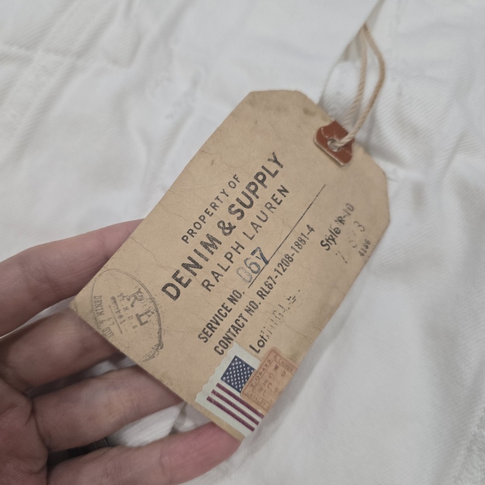 NWT‎ Denim & Supply Ralph Lauren White Distressed Trucker Jacket Womens XL... - Picture 5 of 12